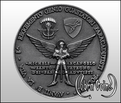 Reggimento Genio Guastatori Paracadutisti St. Michael Saint Patron Parachute Challenge coin