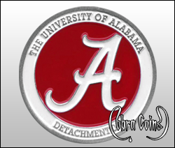 The University of Alabama Detachment challenge coin logo